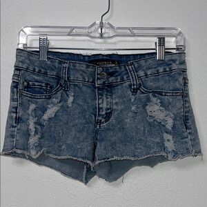 Lovesick Distressed Blue Jean Shorts #3